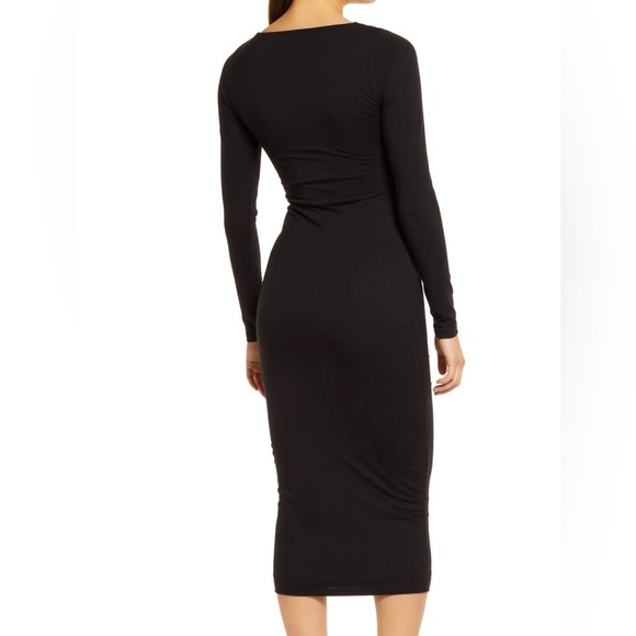 Good American U-Ring Long Sleeve Body-Con Midi Dress Sz 4 (XL) - Picture 2 of 7